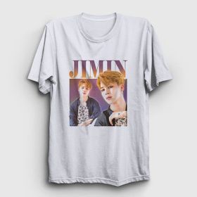 Presmono Beyaz Poster K Pop Jimin Bts Kadın T-Shirt