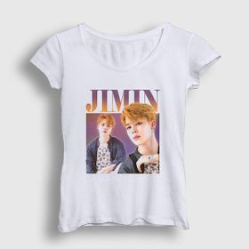 Presmono Beyaz Poster K Pop Jimin Bts Kadın T-Shirt