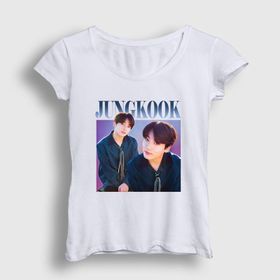 Presmono Beyaz Poster K Pop Jungkook Bts Kadın T-Shirt