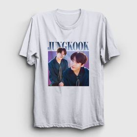 Presmono Beyaz Poster K Pop Jungkook Bts Kadın T-Shirt