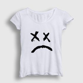 Presmono Beyaz Sad Face Lil Peep Kadın T-Shirt