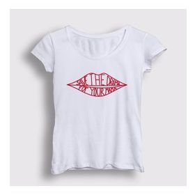 Presmono Beyaz Save The Drama For Your Mama Kadın T-Shirt