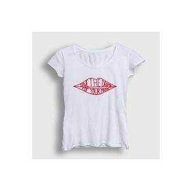 Presmono Beyaz Save The Drama For Your Mama Kadın T-Shirt