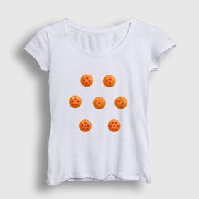 Presmono Beyaz Seven Anime Dragon Ball Kadın T-Shirt