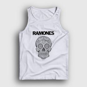 Presmono Beyaz Skull Ramones Erkek Atlet
