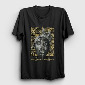 Presmono Biggie Smalls Tupac Shakur Siyah Unisex T-Shirt