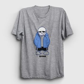 Presmono Blue Coat Sans Undertale Beyaz Unisex T-Shirt