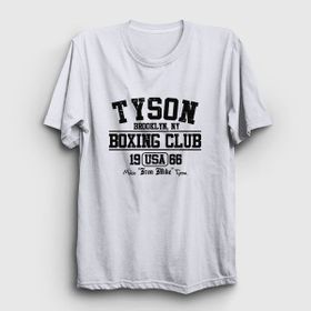 Presmono Boxing Club Mike Tyson Beyaz Unisex T-Shirt