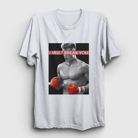 Presmono Break İvan Drago Film Rocky Beyaz Unisex T-Shirt