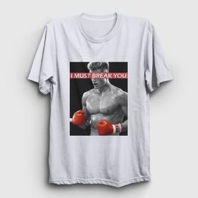 Presmono Break İvan Drago Film Rocky Beyaz Unisex T-Shirt