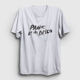Presmono Brush Panica At the Disco Beyaz Unisex T-Shirt