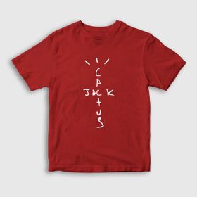 Presmono Cactus Jack Travis Scott Kırmızı Unisex T-Shirt