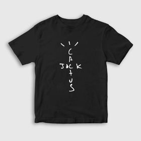 Presmono Cactus Jack Travis Scott Siyah Unisex T-Shirt