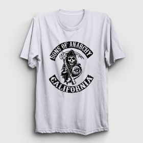 Presmono California Sons of Anarchy Beyaz Unisex T-Shirt