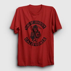 Presmono California Sons Of Anarchy Kırmızı Unisex T-Shirt