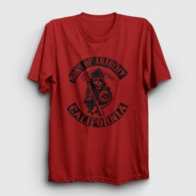 Presmono California Sons Of Anarchy Kırmızı Unisex T-Shirt