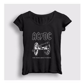 Presmono Cannon Ac/Dc Kadın T-shirt
