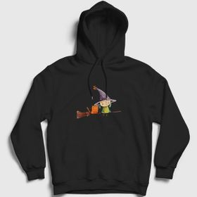 Presmono Cat and Witch Kedi Siyah Unisex T-Shirt