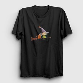 Presmono Cat and Witch Kedi Siyah Unisex T-Shirt