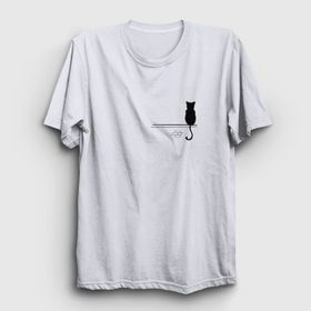 Presmono Cat on the Wall Kedi Siyah Unisex T-Shirt