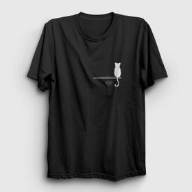 Presmono Cat on the Wall Kedi Siyah Unisex T-Shirt