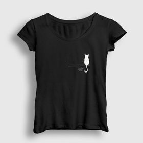 Presmono Cat on the Wall Kedi Siyah Unisex T-Shirt