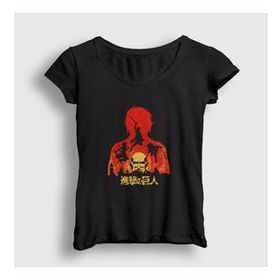 Presmono Colossal Anime Attack On Titan Kadın T-shirt