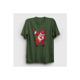Presmono Dabbing Noel Baba Santa Claus Yılbaşı Haki Unisex T-shirt