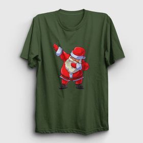 Presmono Dabbing Noel Baba Santa Claus Yılbaşı Haki Unisex T-shirt