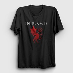 Presmono Devil in Flames Siyah Unisex T-Shirt