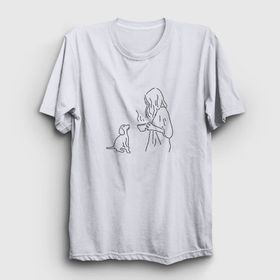 Presmono Dog and Coffee Köpek Siyah Unisex T-Shirt