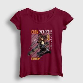 Presmono Eren Fan Anime Attack On Titan Kadın T-shirt