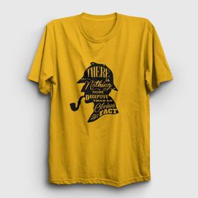 Presmono Fact Sherlock Holmes Sarı Unisex T-shirt