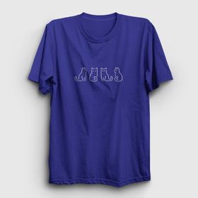 Presmono Four Cats Kedi Unisex Mor T-shirt