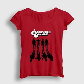 Presmono Gang Film Otomatik Portakal A Clockwork Orange Kırmızı Kadın T-Shirt
