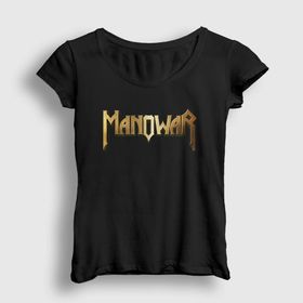 Presmono Gold Logo Manowar Kadın T-shirt