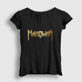 Presmono Gold Logo Manowar Kadın T-shirt