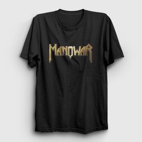 Presmono Gold Logo Manowar Kadın T-shirt