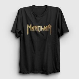 Presmono Gold Logo Manowar Kadın T-shirt