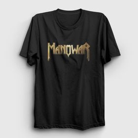 Presmono Gold Logo Manowar Kadın T-shirt