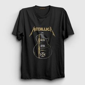 Presmono Guitar Metallica Siyah Unisex T-Shirt