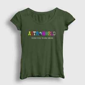 Presmono Haki Astroworld V4 Travis Scott Kadın T-Shirt