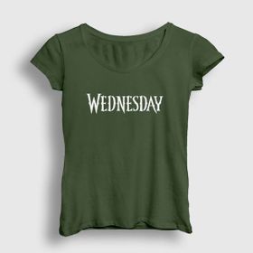 Presmono Haki Logo Wednesday Addams Family Addams Ailesi Kadın T-Shirt
