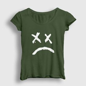 Presmono Haki Sad Face Lil Peep Kadın T-Shirt