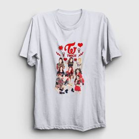 Presmono Hearts K-Pop Twice Kadın T-shirt