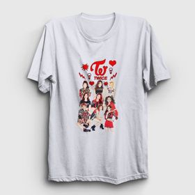 Presmono Hearts K-Pop Twice Kadın T-shirt