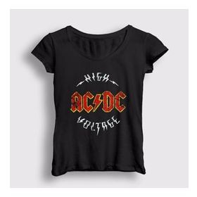 Presmono High Voltage Ac/Dc Kadın T-shirt