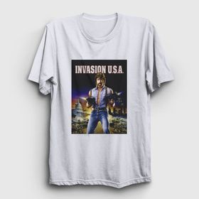 Presmono Invasion Chuck Norris Unisex Beyaz T-shirt