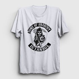 Presmono İstanbul Sons Of Anarchy Beyaz Unisex T-shirt