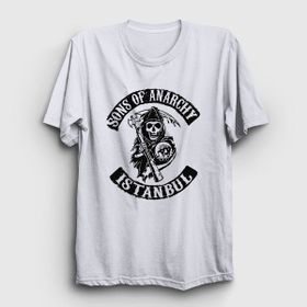 Presmono İstanbul Sons Of Anarchy Beyaz Unisex T-shirt